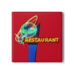 Vintage Satellite Restaurant neon sign artwork from Richmond Virginia