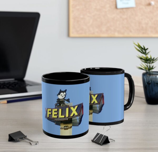 Felix Chevy Retro Sign Los Angeles, California coffee mug