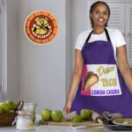 retro disco taco colorful vintage style cooking apron
