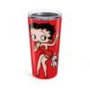 Vintage flapper cartoon character retro graphic tumbler
