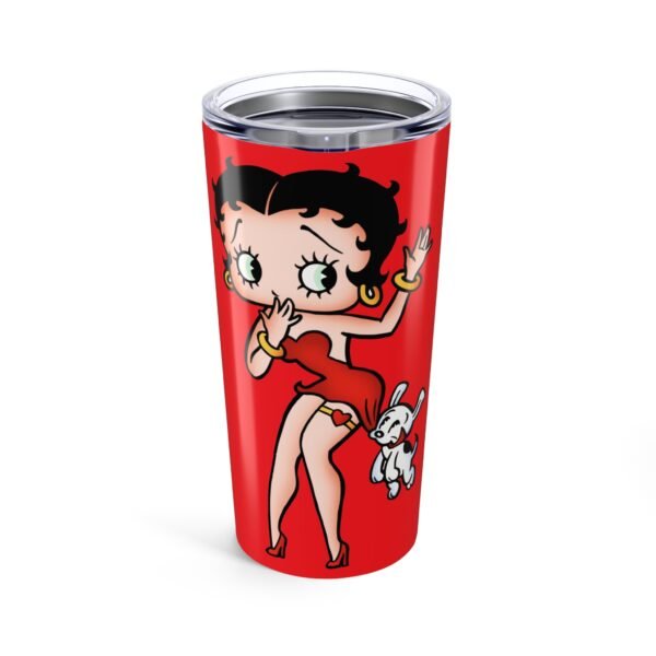 Vintage flapper cartoon character retro graphic tumbler