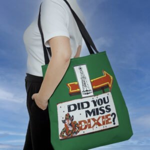 Vintage “Did You Miss Dixie?” roadside sign design with retro Southern travel Americana style