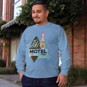 Tiki Motel long sleeve tee in Tucson, Arizona