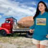 Retro “Greetings From Idaho” featuring quirky roadside attractions in vintage postcard style