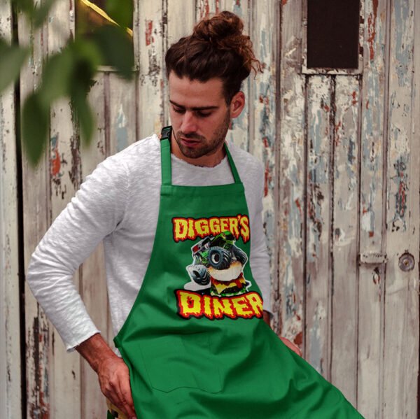 Digger’s Diner Apron. Chrome & Chaos.