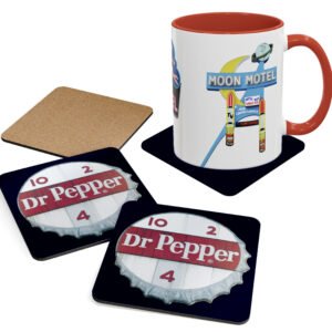 Vintage roadside soda sign porcelain coaster